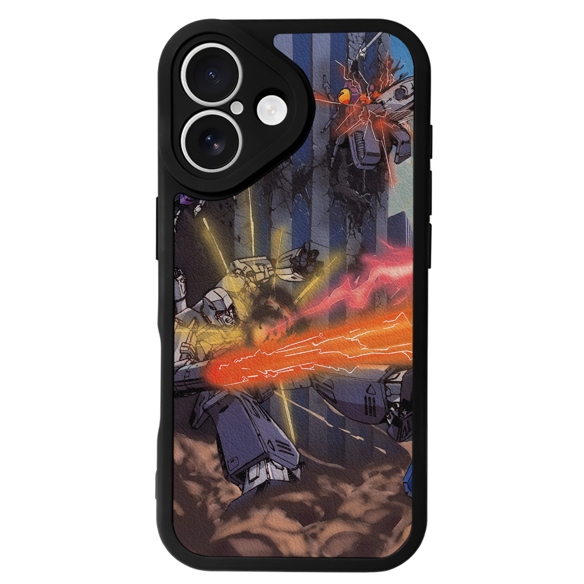 （画像用） Transformers トランスフォーマー 【iPhone 16シリーズ対応】シリコンスマホケース（レザー調） 材質：シリコン